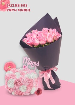 Pink Love Song | 24 Rosas + Pastel Dulces Rosas